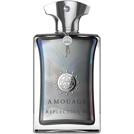 Amouage Reflection 45 perfume bottle on a white background