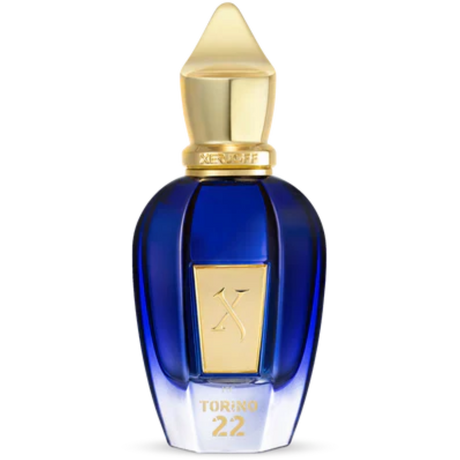 Blue perfume bottle with gold cap Xerjoff Torino22
