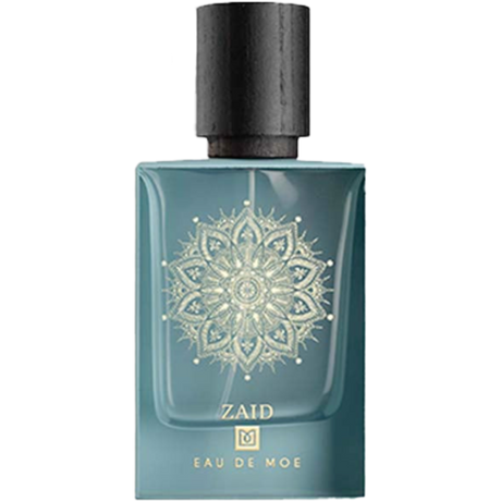Perfume bottle with decorative design and Zaid by Eau de Moe
