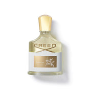 A bottle of Creed aVENTUS FOR HER, Aventus Cologne, aVENTUS FOR HIM, Green Irish Tweed, Silver Mountain Water, Millesime Imperial, Viking, Royal Oud, Original Santal, Himalaya, Pure White Cologne