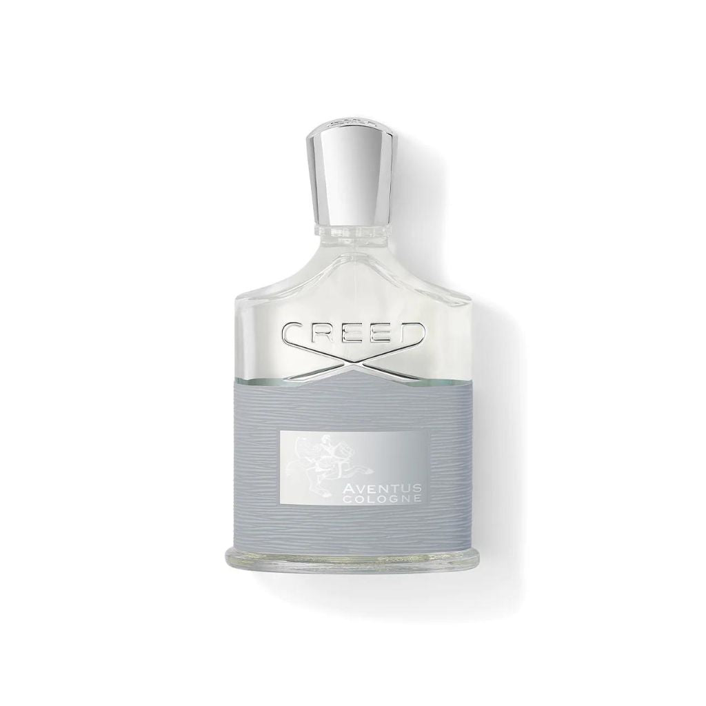 A bottle of Creed aVENTUS Cologne, FOR HER, aVENTUS FOR HIM, Green Irish Tweed, Silver Mountain Water, Millesime Imperial, Viking, Royal Oud, Original Santal, Himalaya, Pure White Cologne