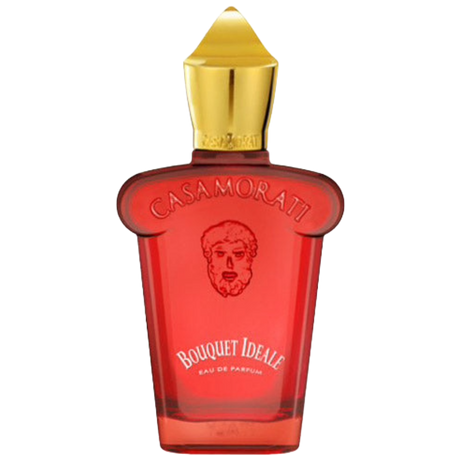 Red Casamorati perfume bottle with gold cap Bouquet Ideale