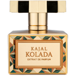 Perfume bottle labeled 'Kajal Kolada Extrait de Parfum' with gold and black design