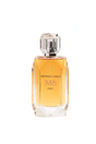 A clear glass bottle with a faceted crystal cap holds amber M6 Eau de Parfum by Fragrapedia Haus. Its label reads MICHAEL CINCO M6 PARIS. Oud notes deepen the scent. The background is white.