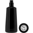 Black spray bottle with a circular logo on a white background