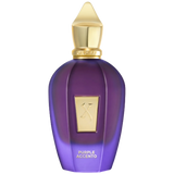 Purple perfume bottle with gold cap and accents Xerjoff-Purple-Accento