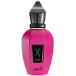 Pink perfume bottle with black cap  and Neo Rio written in cursive 