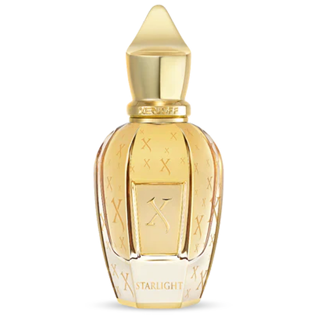 Gold perfume bottle with 'Starlight' text 